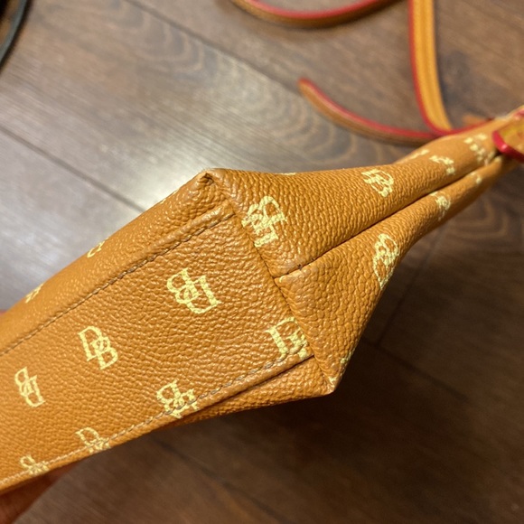 Dooney & Bourke Signature Monogram Crossbody Leather Bag - Picture 8 of 14